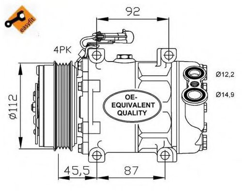 Compresor, climatizare IVECO DAILY IV autobasculanta (2006 - 2011) NRF 32701 piesa NOUA