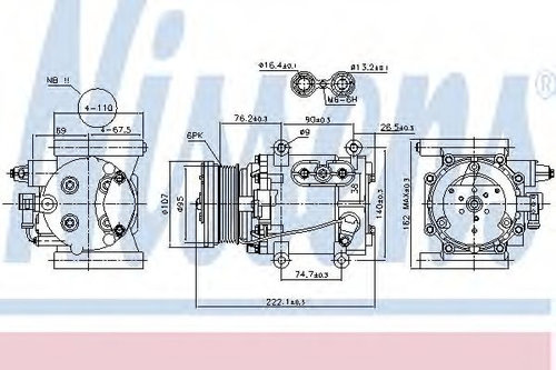 Compresor, climatizare JAGUAR X-TYPE (CF1) (2001 - 2009) NISSENS 89241 piesa NOUA
