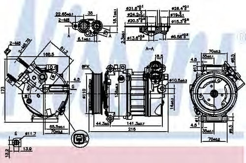 Compresor, climatizare JAGUAR XF (CC9) (2008 - 2015) NISSENS 890123 piesa NOUA