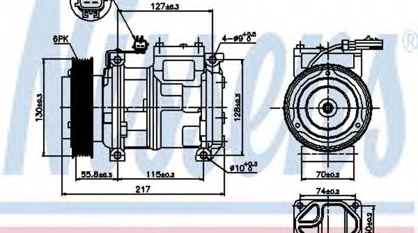 Compresor, climatizare JEEP CHEROKEE (XJ) (1983 - 2001) NISSENS 89097 piesa NOUA