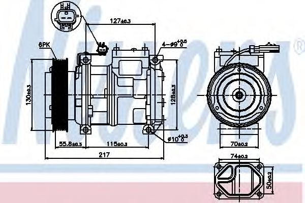 Compresor, climatizare JEEP CHEROKEE (XJ) (1983 - 2001) NISSENS 89097 piesa NOUA