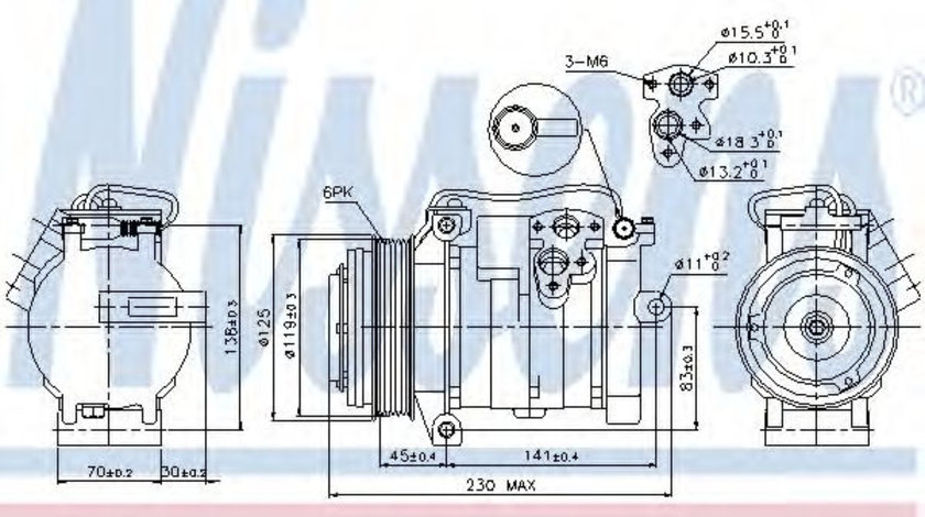 Compresor, climatizare JEEP GRAND CHEROKEE II (WJ, WG) (1998 - 2005) NISSENS 89315 piesa NOUA