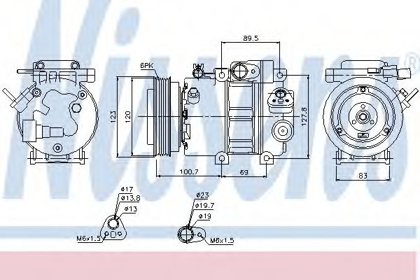 Compresor, climatizare KIA CEED SW (ED) (2007 - 2012) NISSENS 89278 piesa NOUA