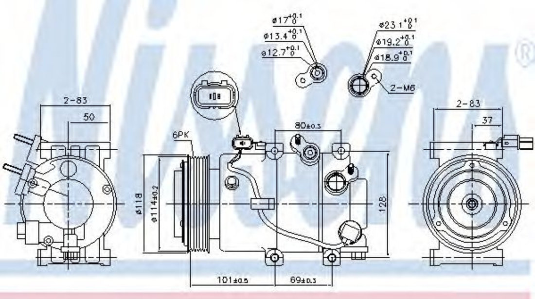 Compresor, climatizare KIA OPTIMA (2010 - 2015) NISSENS 890174 piesa NOUA