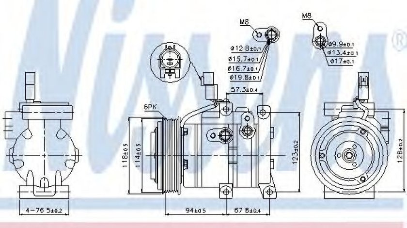 Compresor, climatizare KIA RIO III (UB) (2011 - 2016) NISSENS 89533 piesa NOUA