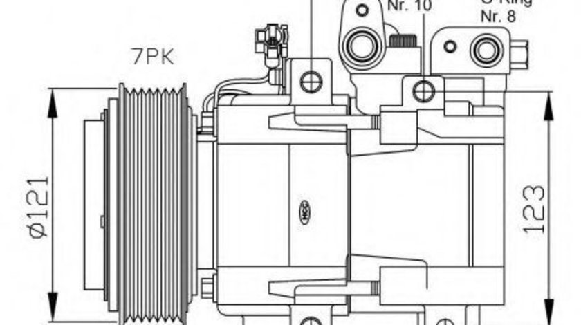 Compresor, climatizare KIA SORENTO I (JC) (2002 - 2009) NRF 32443G piesa NOUA