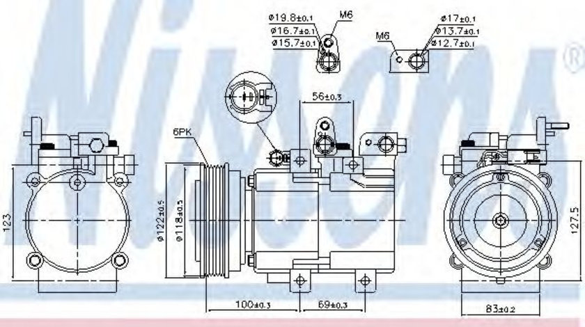 Compresor, climatizare KIA SPORTAGE (JE, KM) (2004 - 2016) NISSENS 890130 piesa NOUA