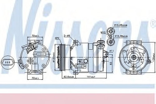Compresor, climatizare LANCIA LYBRA (839AX) (1999 - 2005) NISSENS 89258 piesa NOUA