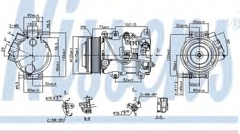 Compresor, climatizare LEXUS IS II (GSE2, ALE2, USE2) (2005 - 2016) NISSENS 890141 piesa NOUA