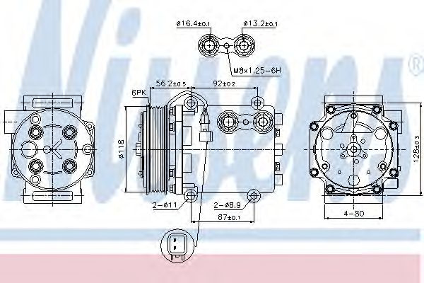 Compresor, climatizare MAZDA 2 (DE) (2007 - 2015) NISSENS 89551 piesa NOUA