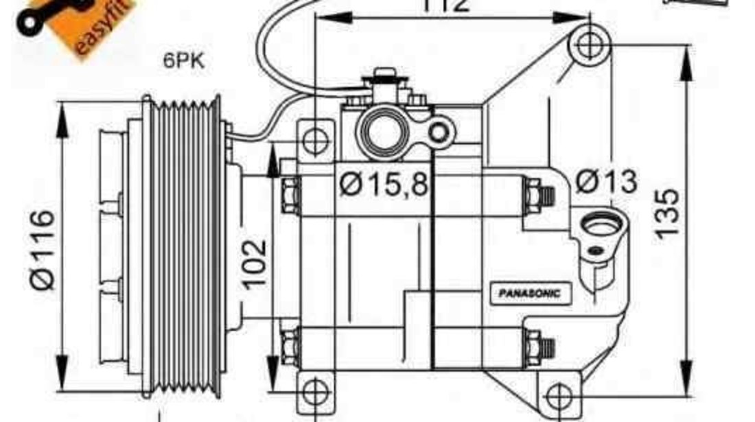 Compresor, climatizare MAZDA 2 (DE) NRF 32687G