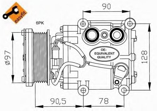Compresor, climatizare MAZDA 2 (DY) (2003 - 2016) NRF 32199 piesa NOUA