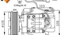 Compresor, climatizare MAZDA 3 limuzina (BK) NRF 3...