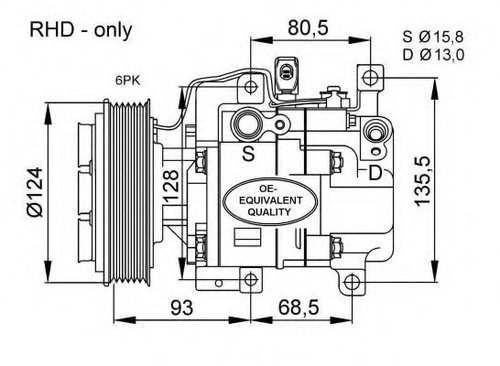 Compresor, climatizare MAZDA 6 Hatchback (GG) (2002 - 2008) NRF 32408 piesa NOUA