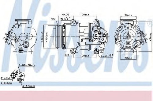 Compresor, climatizare MERCEDES B-CLASS (W245) (2005 - 2011) NISSENS 89089 piesa NOUA
