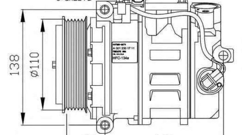 Compresor, climatizare MERCEDES-BENZ C-CLASS (W203) NRF 32214G