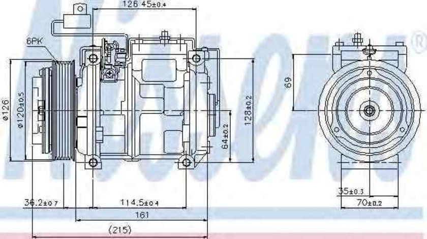 Compresor, climatizare MERCEDES-BENZ E-CLASS combi (S124) NISSENS 89132