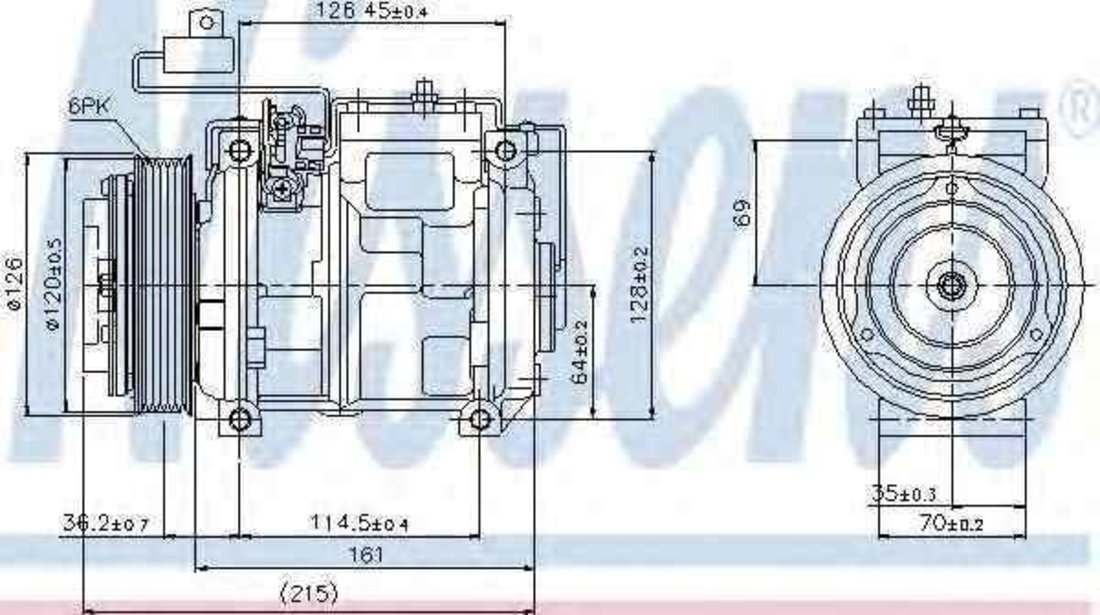 Compresor, climatizare MERCEDES-BENZ VITO caroserie (638) NISSENS 89132