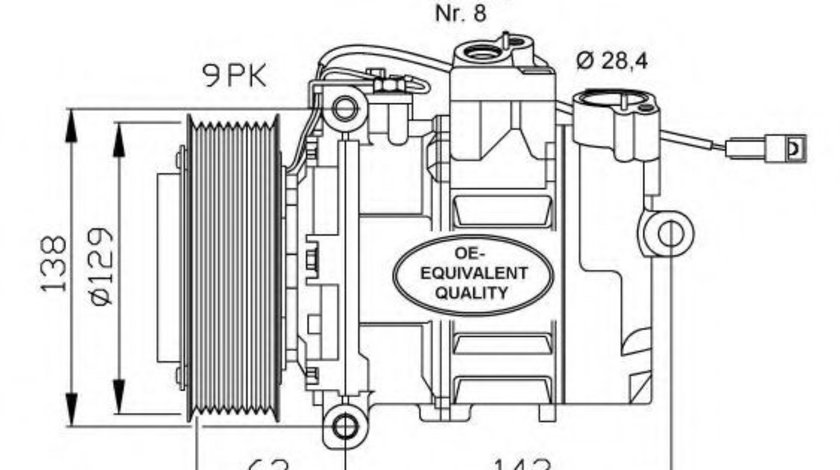 Compresor, climatizare MERCEDES C-CLASS Combi (S202) (1996 - 2001) NRF 32413 piesa NOUA