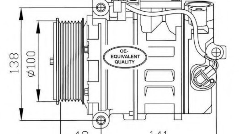 Compresor, climatizare MERCEDES C-CLASS (W203) (2000 - 2007) NRF 32216 piesa NOUA