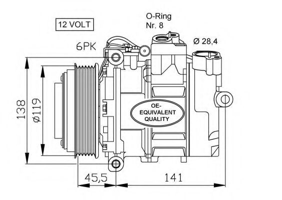 Compresor, climatizare MERCEDES CLK (C208) (1997 - 2002) NRF 32053 piesa NOUA
