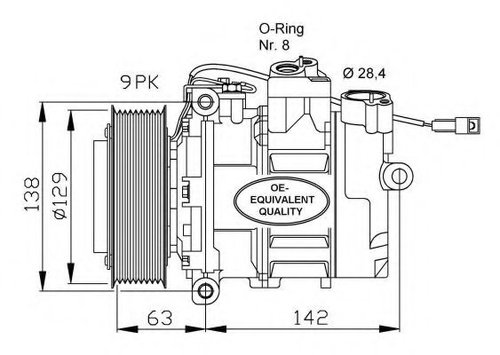 Compresor, climatizare MERCEDES CLK Cabriolet (A208) (1998 - 2002) NRF 32413 piesa NOUA