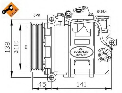 Compresor, climatizare MERCEDES E-CLASS Cabriolet (A207) (2010 - 2016) NRF 32214 piesa NOUA