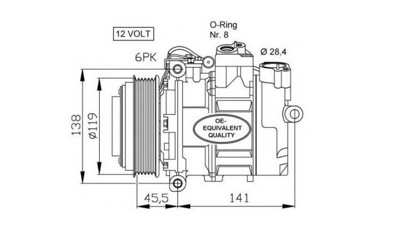 Compresor, climatizare Mercedes V-CLASS (638/2) 1996-2003 #3 0002300911