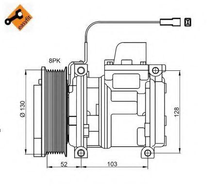 Compresor, climatizare MERCEDES VARIO combi (1996 - 2016) NRF 32824 piesa NOUA