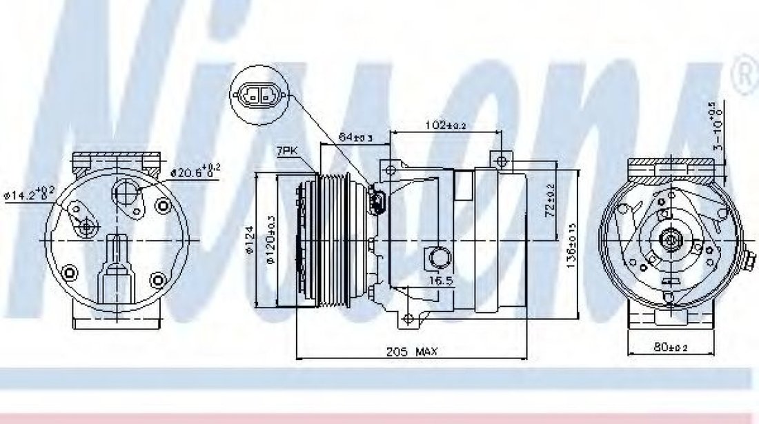 Compresor, climatizare NISSAN INTERSTAR caroserie (X70) (2002 - 2016) NISSENS 89435 piesa NOUA
