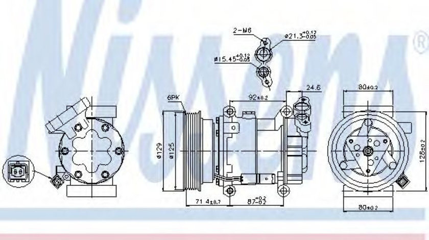 Compresor, climatizare NISSAN NOTE (E11) (2006 - 2013) NISSENS 89332 piesa NOUA