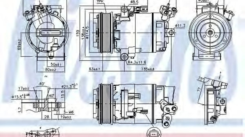 Compresor, climatizare NISSAN QASHQAI / QASHQAI +2 (J10, JJ10) (2007 - 2013) NISSENS 890015 piesa NOUA