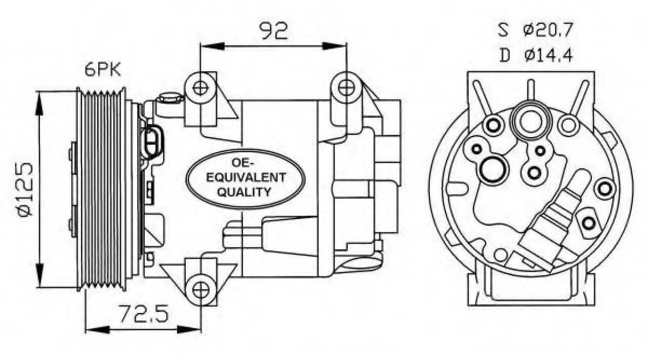 Compresor, climatizare NISSAN QASHQAI / QASHQAI +2 (J10, JJ10) (2007 - 2013) NRF 32208 piesa NOUA