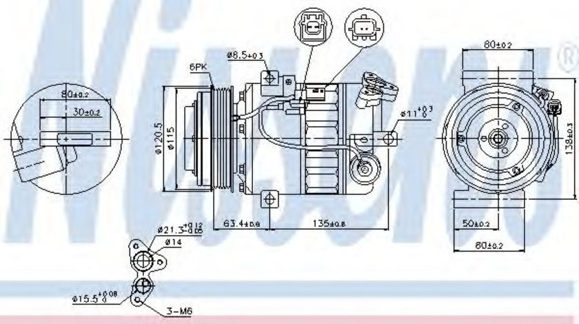 Compresor, climatizare NISSAN X-TRAIL (T31) (2007 - 2013) NISSENS 89394 piesa NOUA
