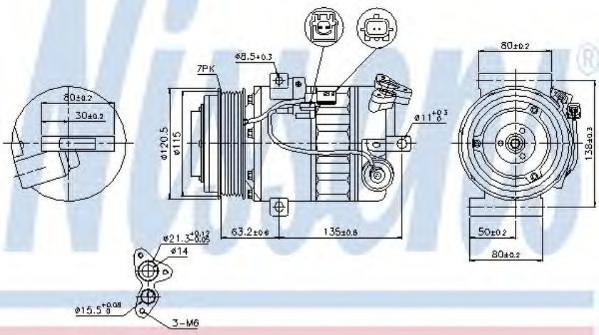 Compresor, climatizare NISSAN X-TRAIL (T31) (2007 - 2013) NISSENS 89392 piesa NOUA