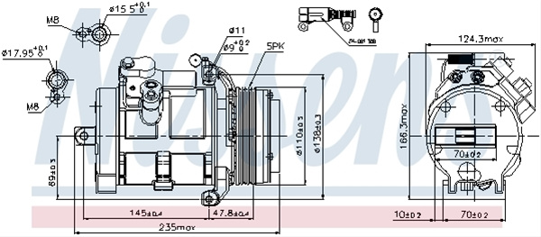 Compresor, Climatizare Nissens Bmw 89077