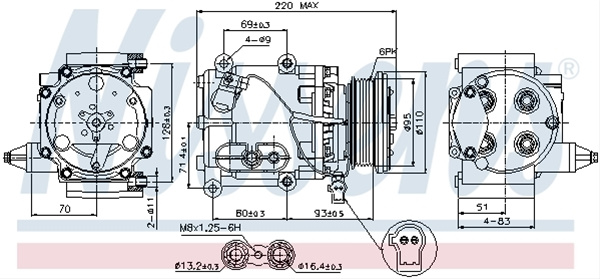 Compresor, Climatizare Nissens Ford 89228