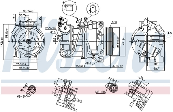 Compresor, Climatizare Nissens Ford 89350