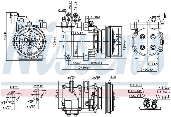 Compresor, Climatizare Nissens Hyundai 89082