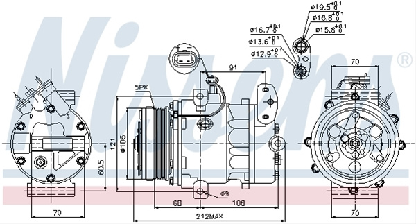 Compresor, Climatizare Nissens Opel 89037