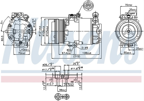 Compresor, Climatizare Nissens Opel 89322