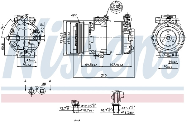 Compresor, Climatizare Nissens Opel 89333