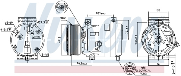 Compresor, Climatizare Nissens Renault 89267