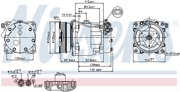 Compresor, Climatizare Nissens Vw 89203