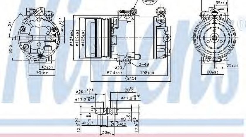 Compresor, climatizare OPEL ASTRA G Combi (F35) (1998 - 2009) NISSENS 89322 piesa NOUA