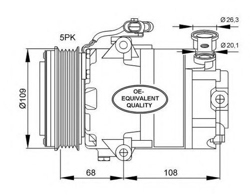Compresor, climatizare OPEL ASTRA G Combi (F35) (1998 - 2009) NRF 32083 piesa NOUA