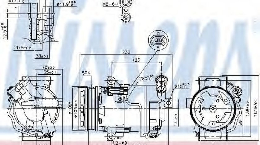 Compresor, climatizare OPEL ASTRA H GTC (L08) (2005 - 2016) NISSENS 89216 piesa NOUA