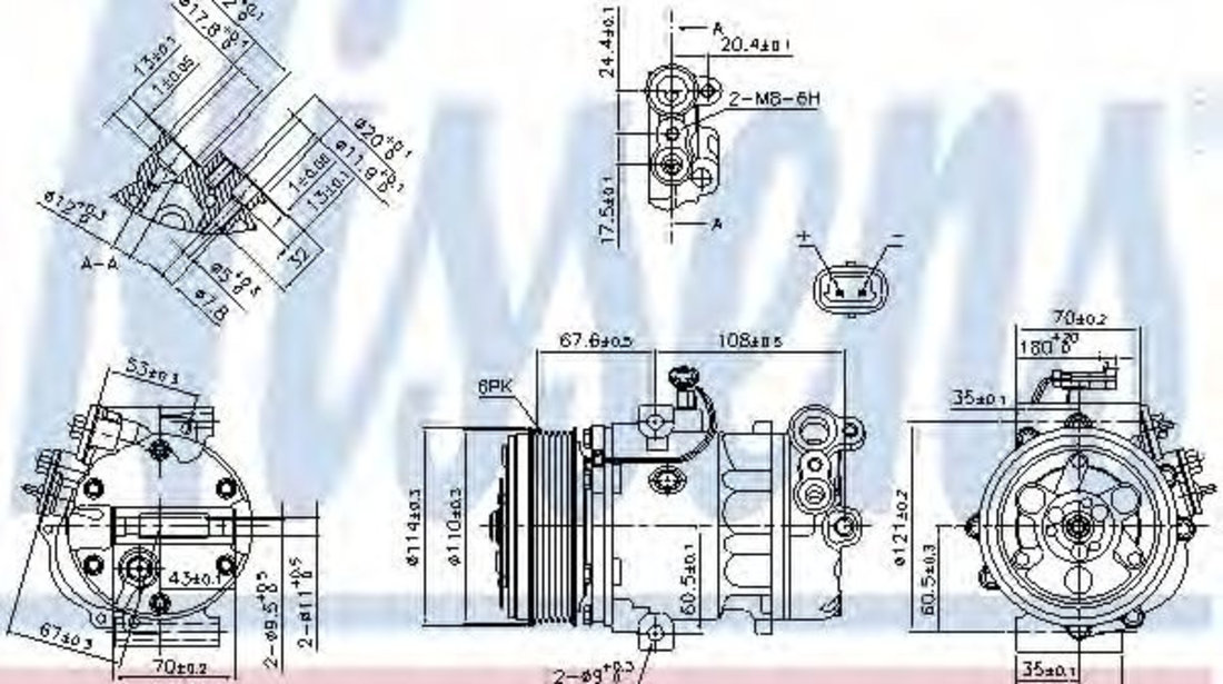 Compresor, climatizare OPEL CORSA C (F08, F68) (2000 - 2009) NISSENS 890388 piesa NOUA
