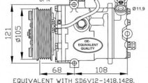 Compresor, climatizare OPEL MERIVA (2003 - 2010) N...