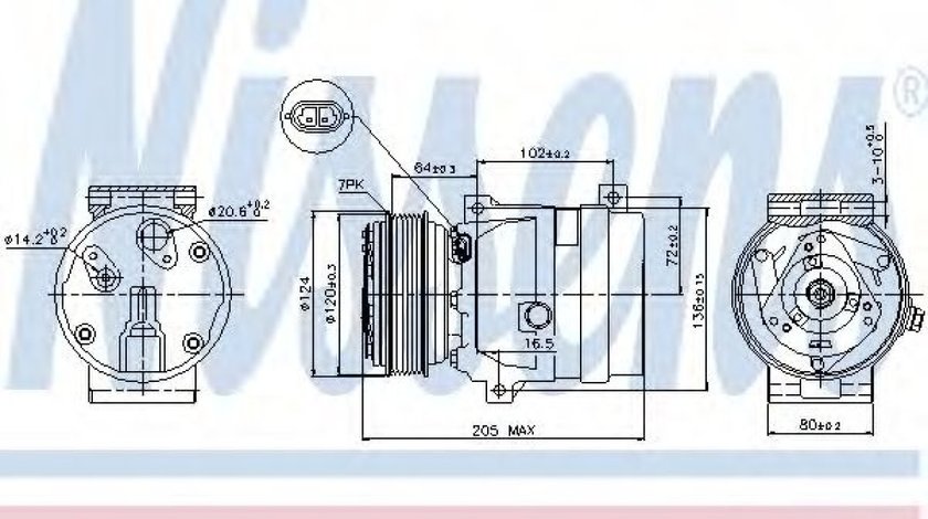 Compresor, climatizare OPEL MOVANO caroserie (F9) (1999 - 2010) NISSENS 89435 piesa NOUA